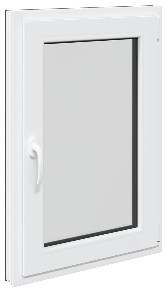 Fenêtre de cave RISOR 60 x 80 cm en PVC gris anthracite double vitrage