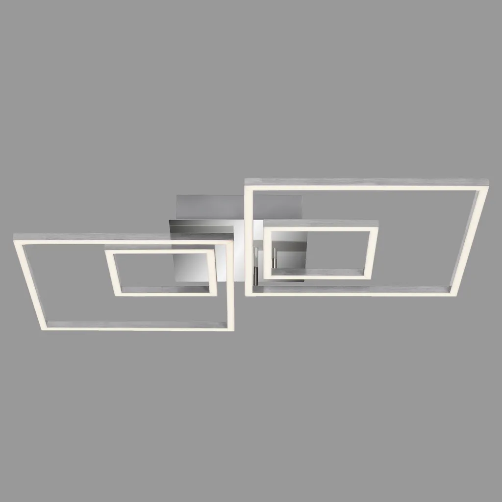 Plafonnier LED salon moderne Briloner Frame 45W éclairage puissant - 12