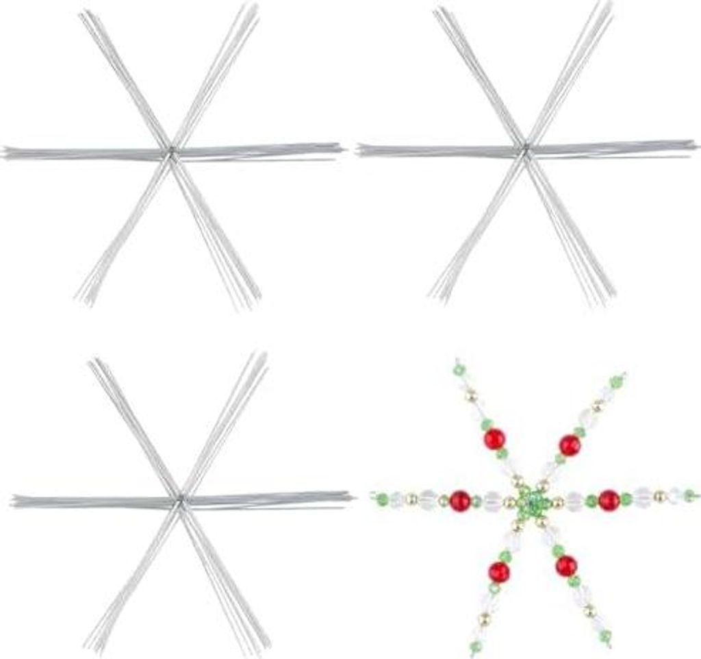 SUNNYCLUE 30 Stück Draht Schneeflockenrahmen Schneeflocken Ornamente Eisen Winterdekor Legierung Weihnachtsperlen Ornamente Draht Zum Herstellen v...