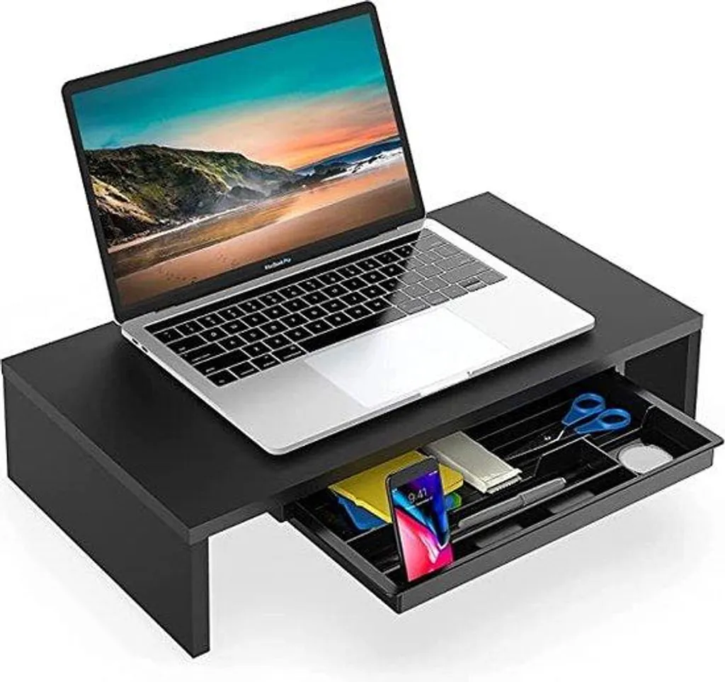 Support d'écran pour ordinateurs portables réglable en aluminium gris