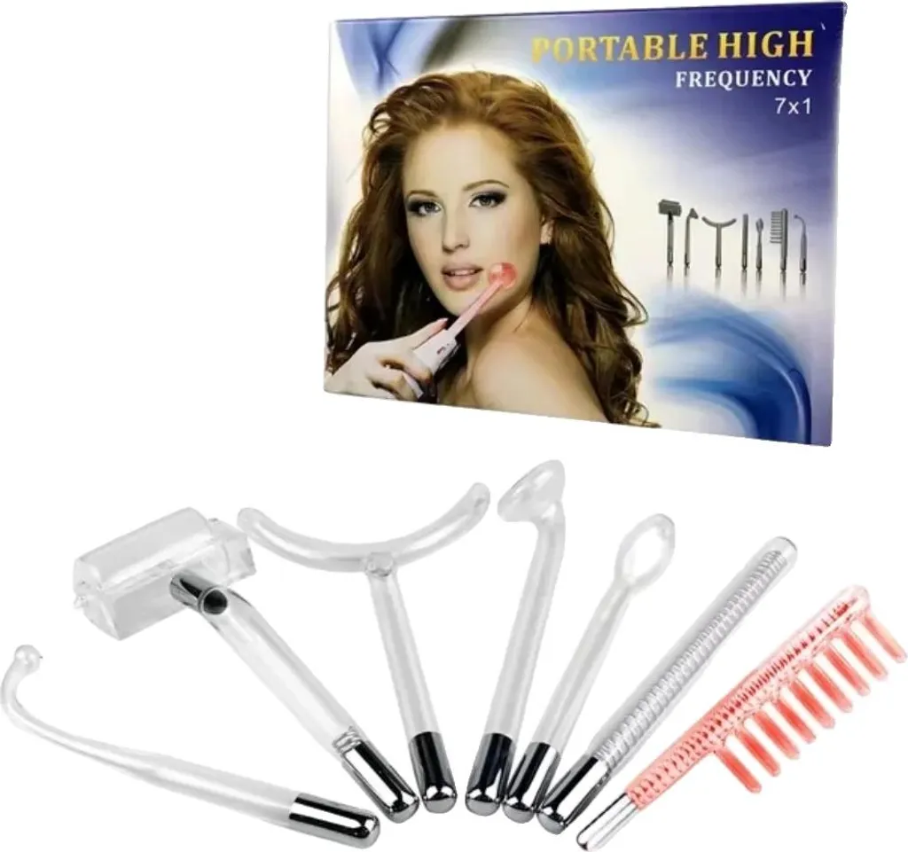 Machine de Soin Visage Haute Fréquence Pro - Kit Électrodes Anti-Imperfections