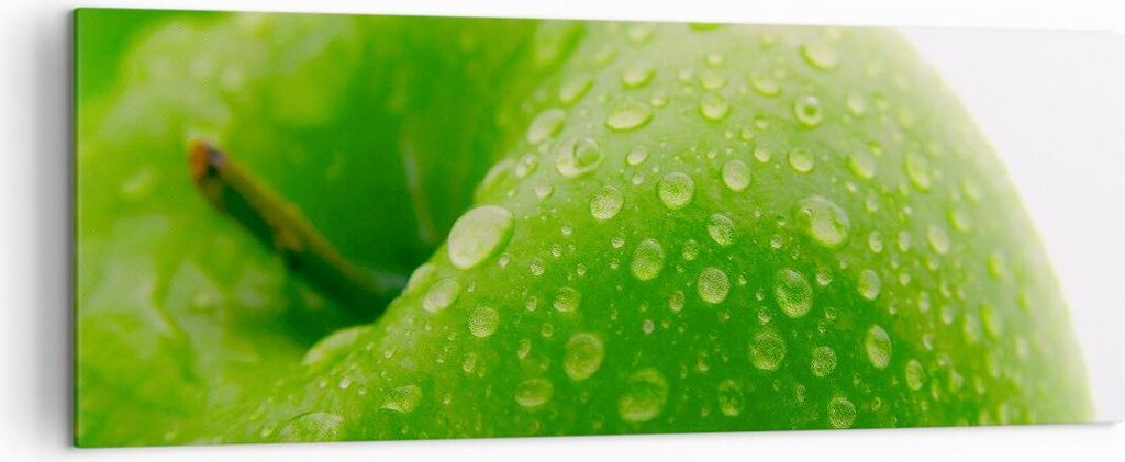 Bild auf Leinwand - Leinwandbild - Apfel Obst Vitamin Gesundheit - 140x50cm - Wand Bild - Wanddeko - Leinwanddruck - Bilder - Kunstdruck - Wanddeko...