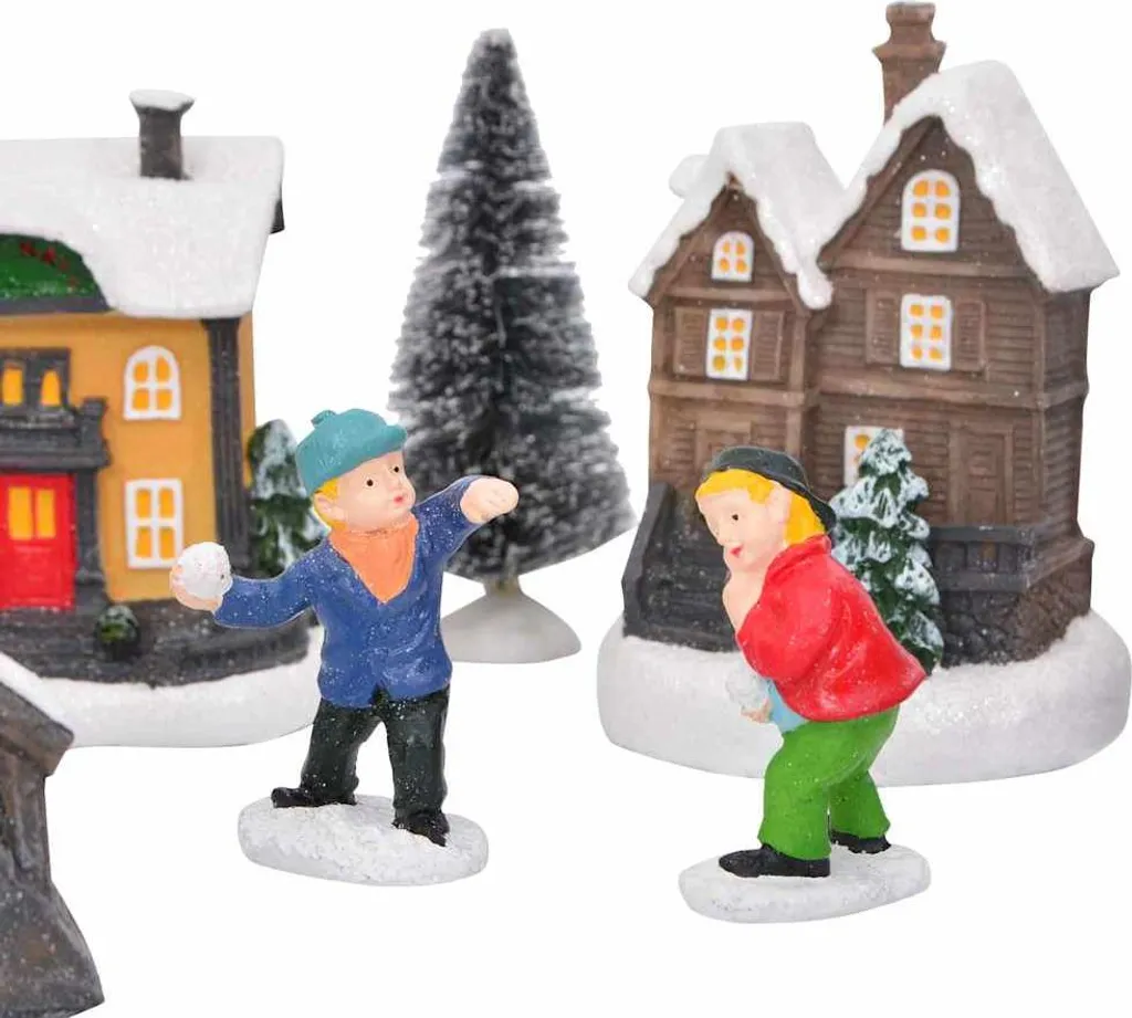 Centre de table de Noël Multicolore vidaXL en Résine Durable 25 cm - 4