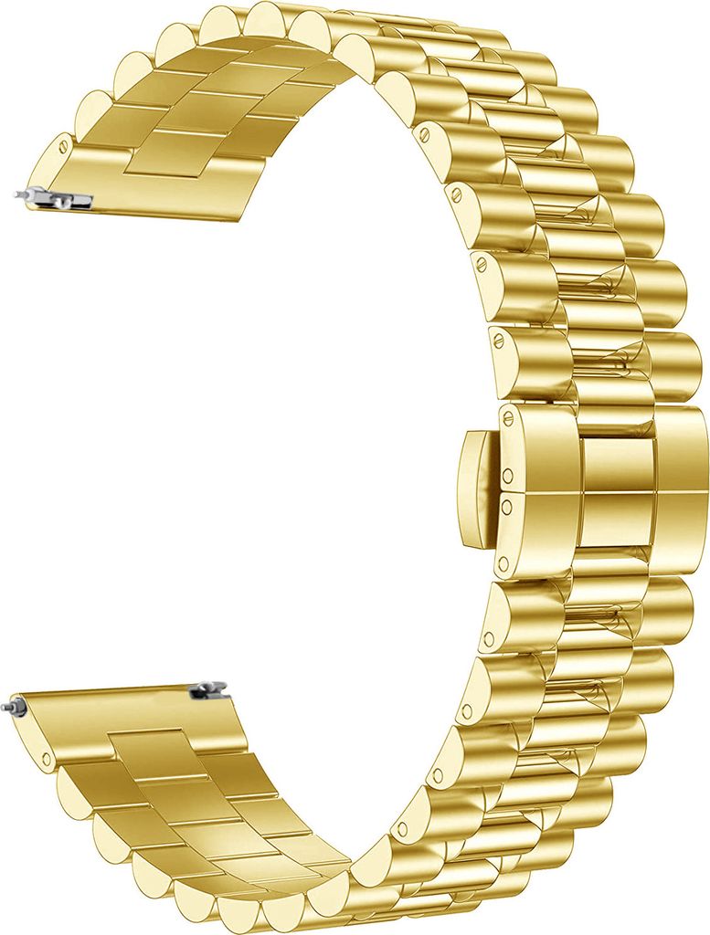 Strap-it Stahlarmband - Kompatibel mit Huawei Watch GT 3Armband 46mmHochwertiger EdelstahlHuawei watch strap Armband mit faltschließe für 22mmArm...