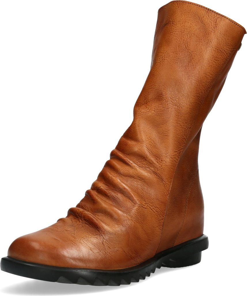 Laura Vita Damen Stiefelette slouchy Leder Boot geraffter Produktbild 