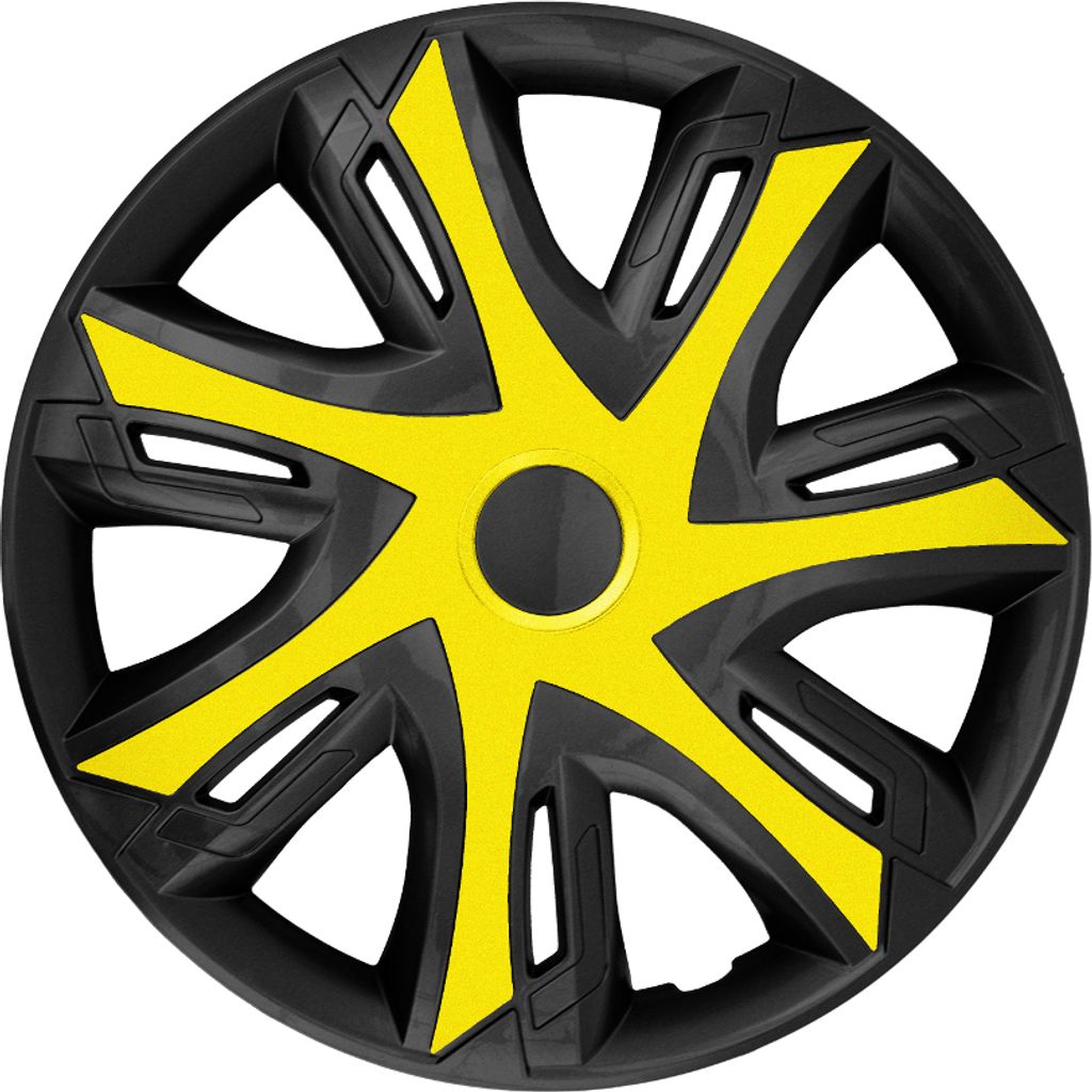 NRM Radkappen N-Power BICOLOR, Gelb/Schwarz 15" Zoll. (4 x Produktbild 