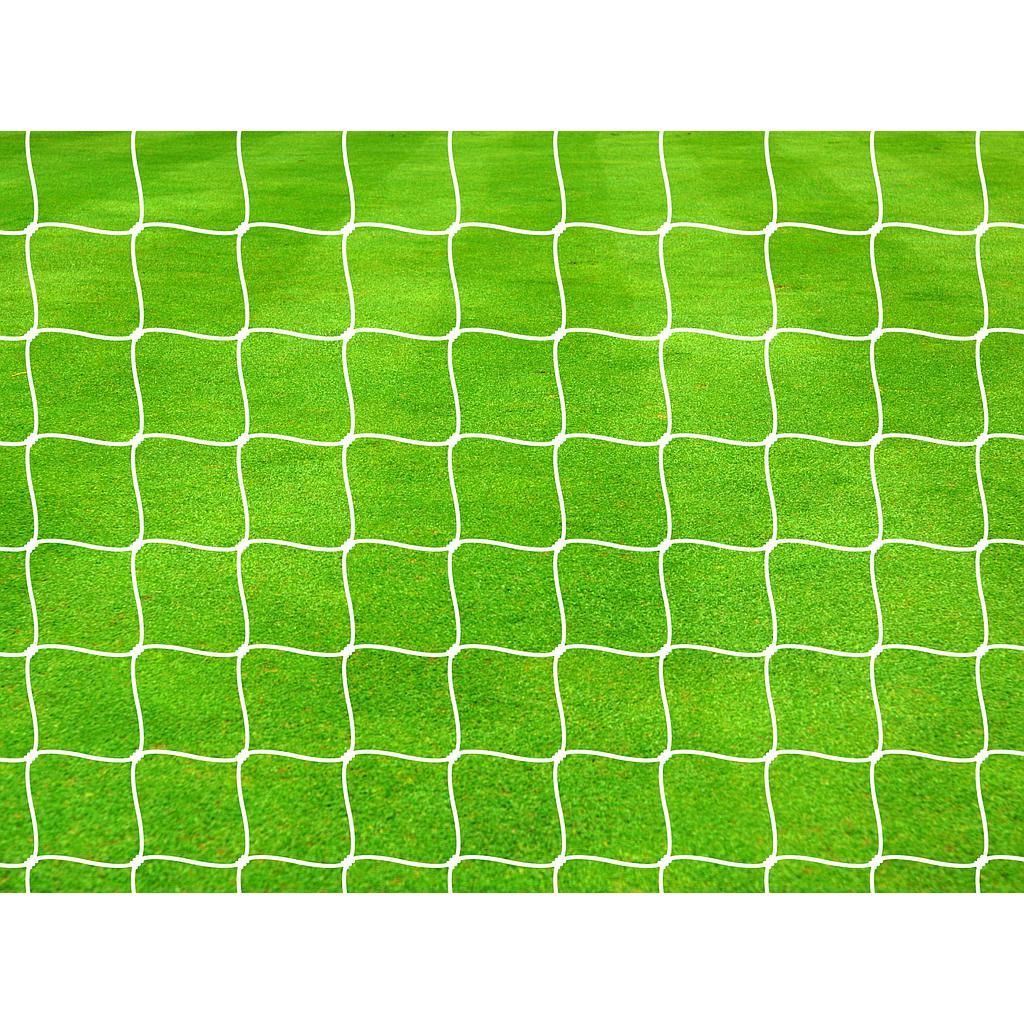 Precision Fußballtor Netz 4mm geflochten Paar Weiß 24x8 Fußball