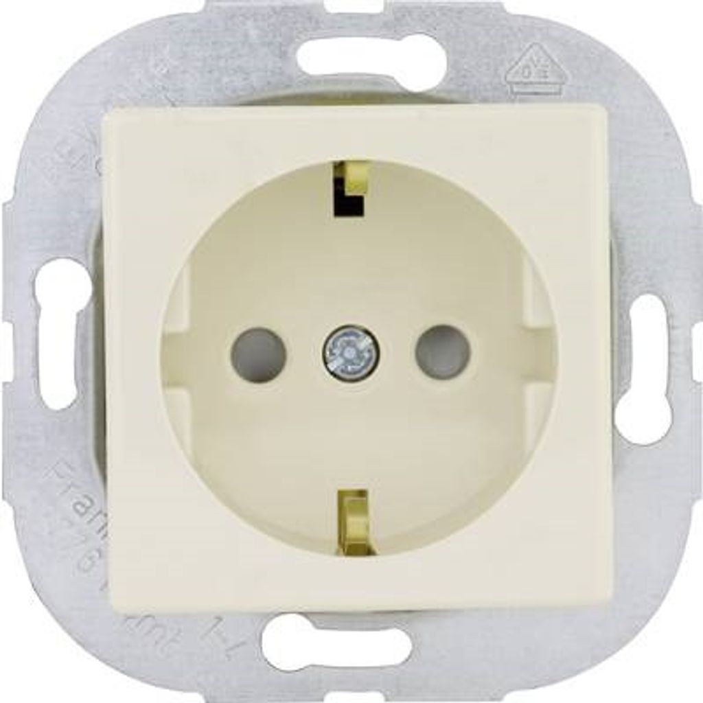 REV Quadro cremeweiß Schalter Taster Steckdose Rahmen Dimmer Variation Schutzkontakt-Steckdose