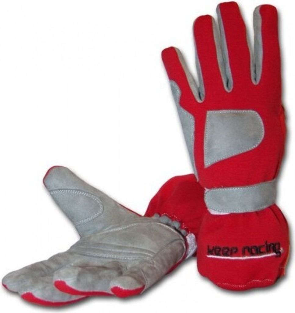 ABVERKAUF: keep-racing Handschuhe GRIP, für Kart- & Motorsport, rot, Größe 1 - 12, Größe:3 = 16 - 17cm