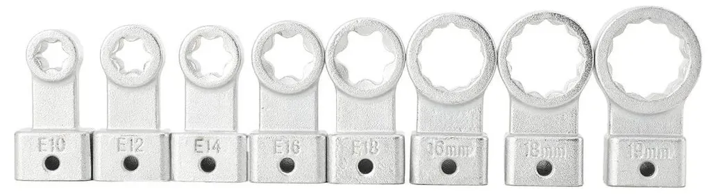 Clé pour courroie trapézoïdale crantée avec adaptateur E-Torx E10-E18 Cr-V