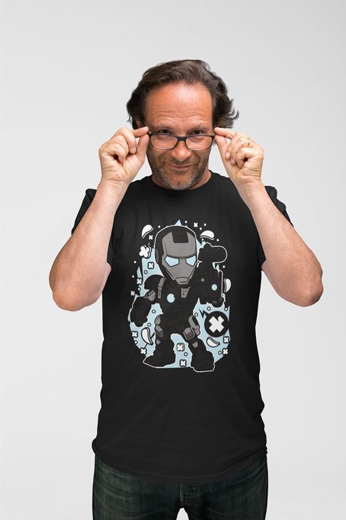 D&B Uni Polo PC00052 Iron Man Schwarz Schwarz-Größe 5XL