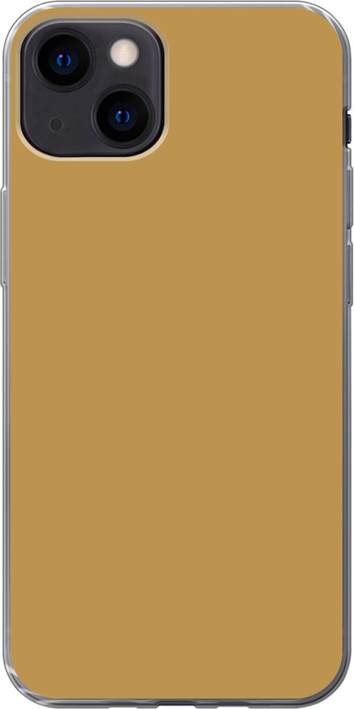 MuchoWow Handyhülle Schutzhülle Hülle für Telefoonhoesje iPhone 13 Ockergelb - Farbe - Herbst - Gelb - Fest - Farben Silikon Softcase Handy H...