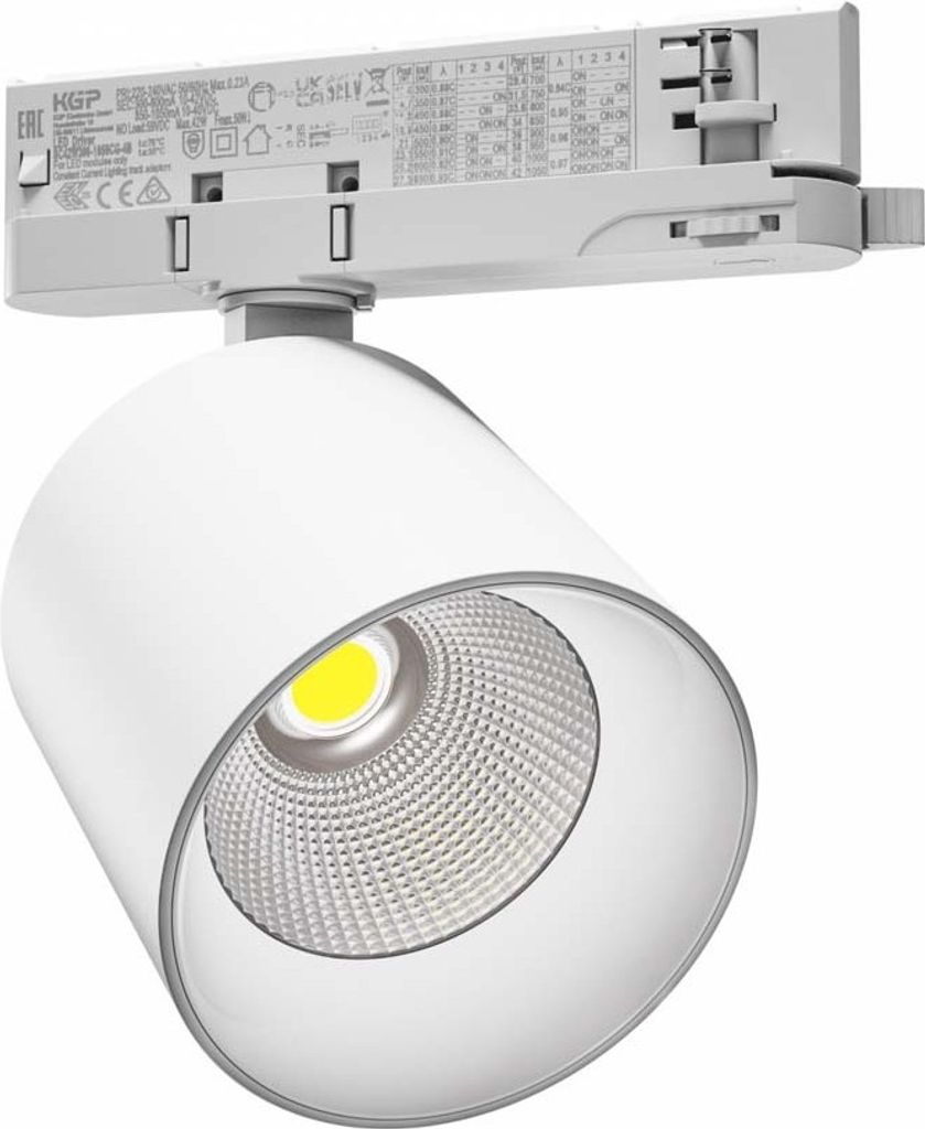 Spectrum LED 3-Phasen Stromschienenstrahler ARTEMIDA MAXI 12-42W 1300-3800lm weiß 36°/60° Neutralweiß 4000K