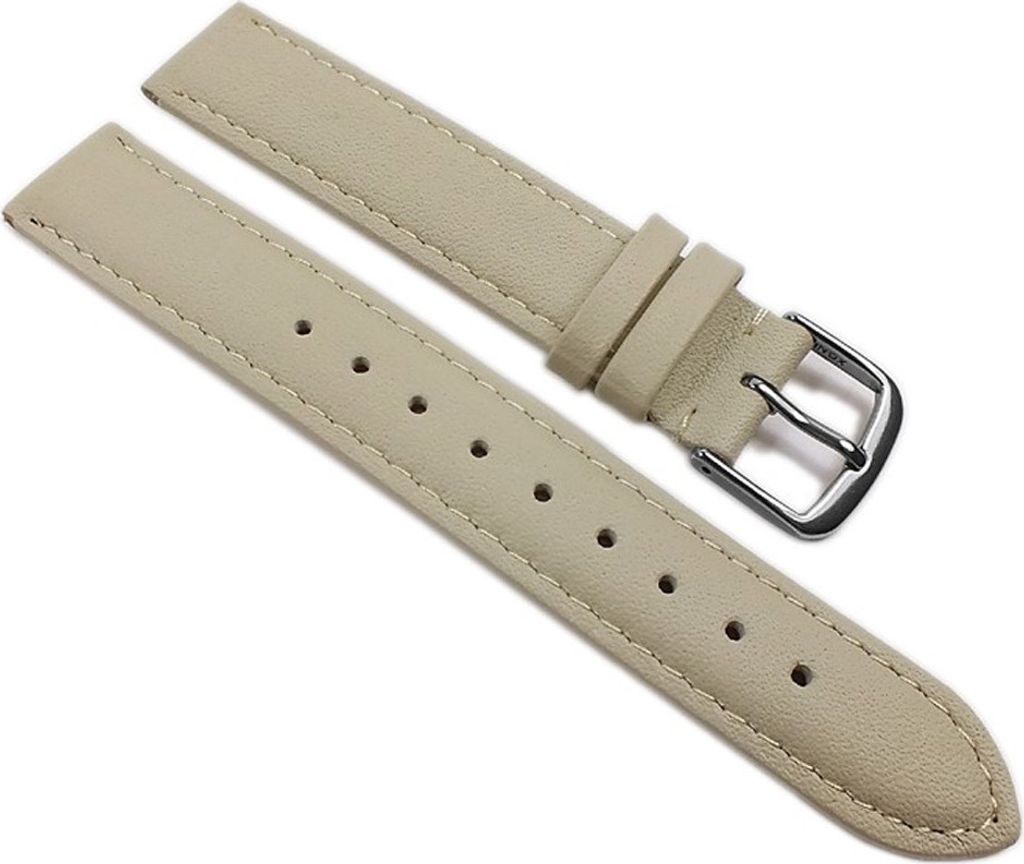 Herzog Beach  Uhrenarmband Leder Grau/Beige gepolstert mit Produktbild 