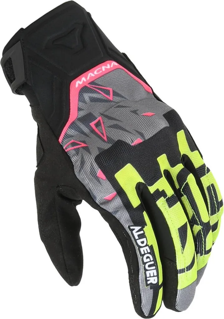 Gants de moto coqués Macna Recon 2.0 Neon, équipement routier taille L