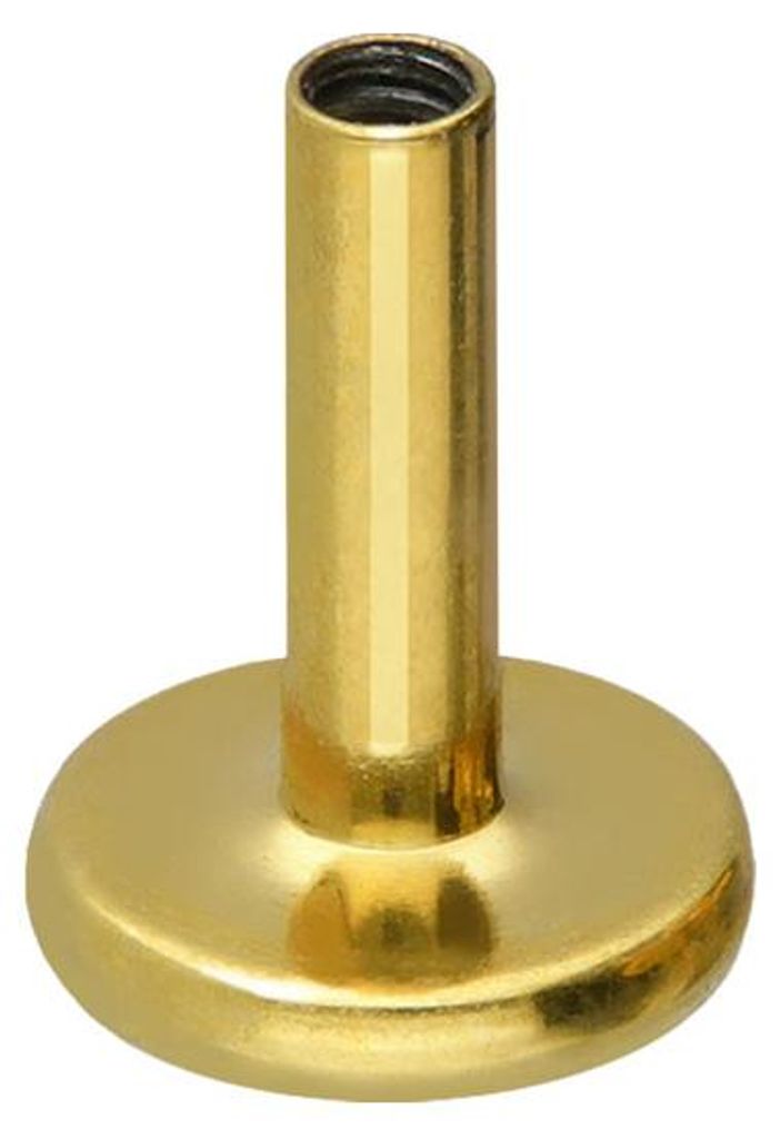 Ohrpiercing, Nasenpiercing Titan Labret mit Innengewinde ohne Kugel Gold Stablänge: 5mm | Stabstärke: 1,2mm