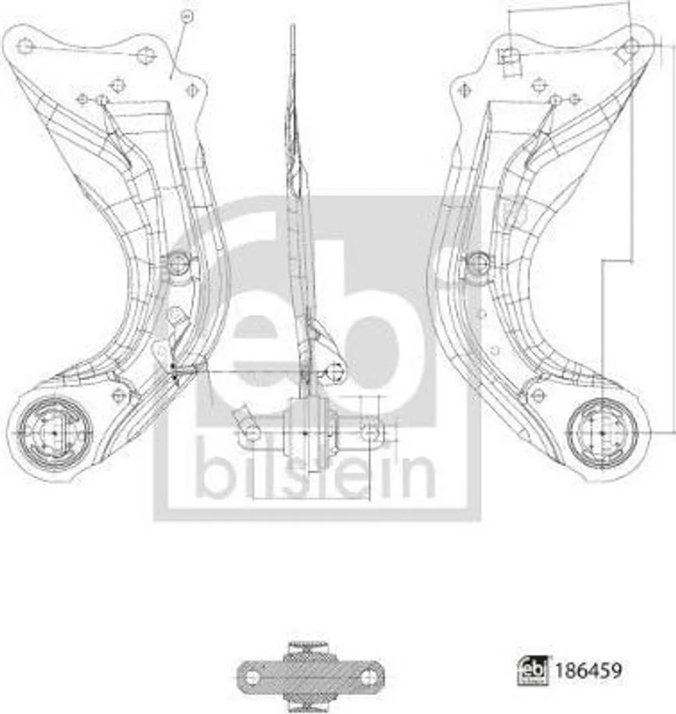 Triangle de Suspension Arrière pour Mazda 3 Berline et Hatchback 13-18