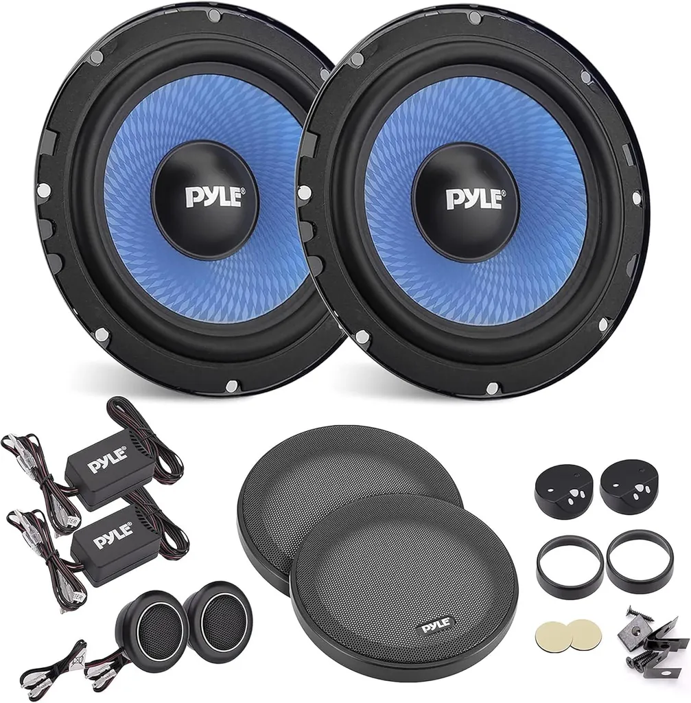 Pyle PL683BL Casse Auto 6x8 Pollici 360W 3 Vie 91dB Audio Potente
