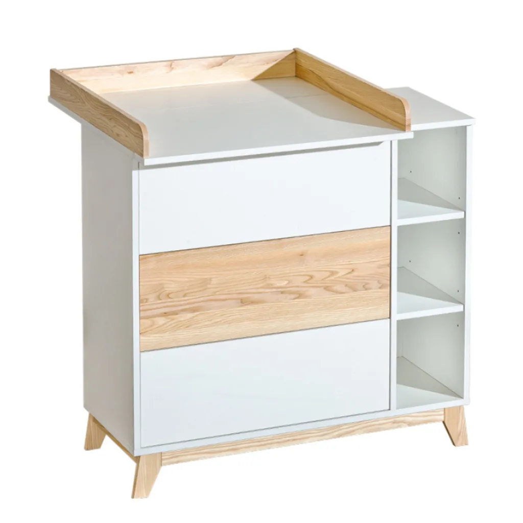 Table à langer bébé 102cm - Rangement optimal pour soins et couches