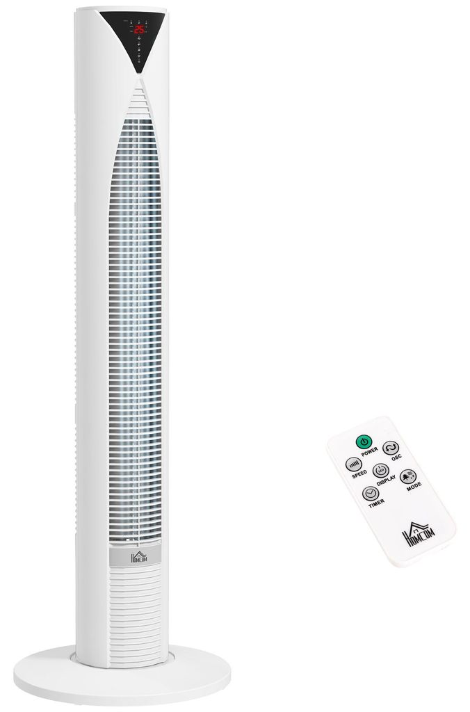 HOMCOM Turmventilator mit Fernbedienung Standventilator mit 4 Modi Timer