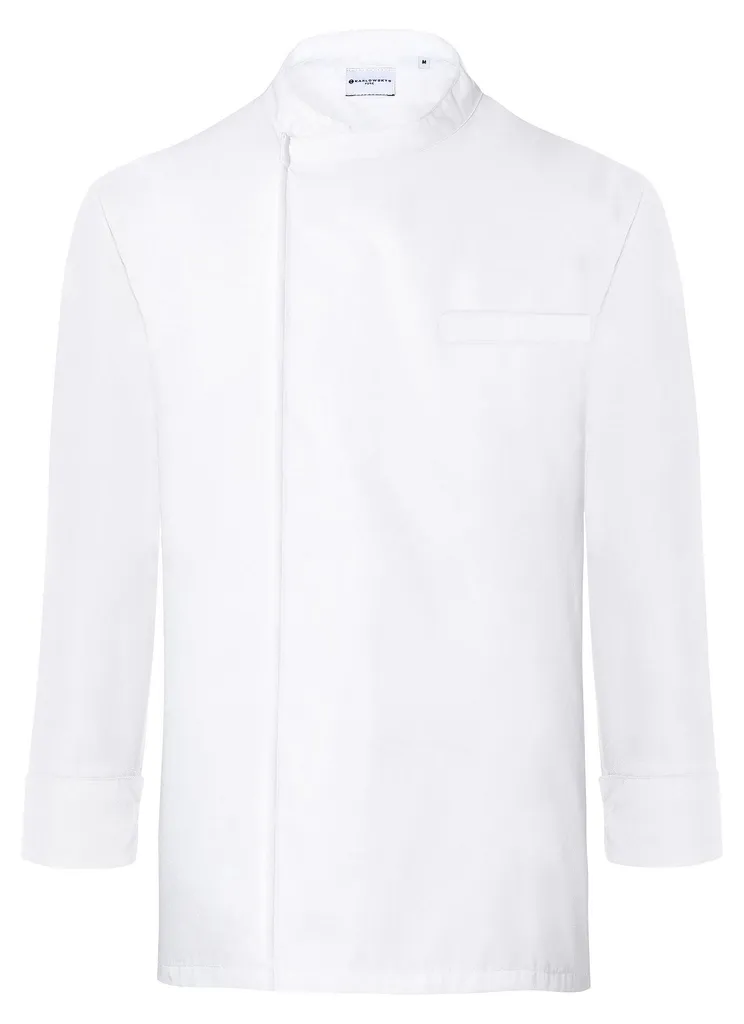 Tablier de cuisine homme blanc FK1667 Karlowsky en tissu robuste (L)