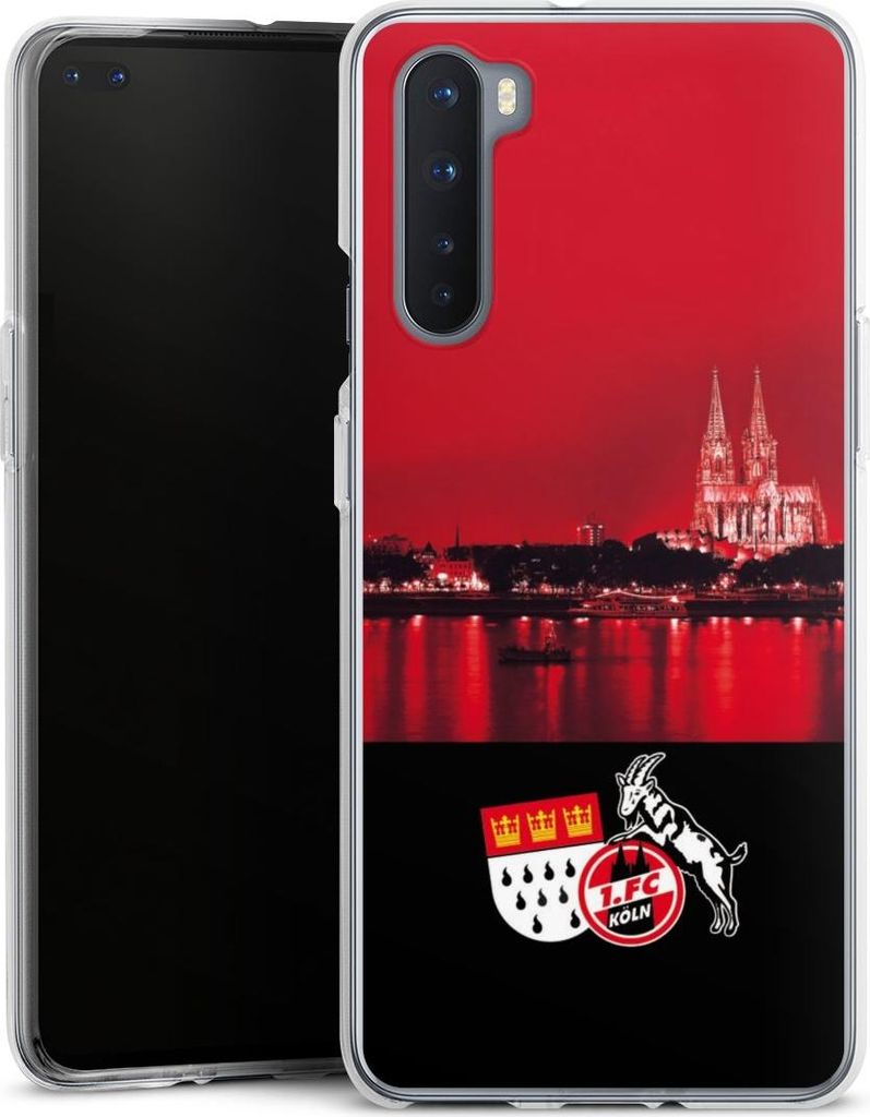 DeinDesign Handyhülle für OnePlus Nord Silikon Hülle Case Smartphone Schutzhülle 1. FC Köln Offizielles Lizenzprodukt Skyline