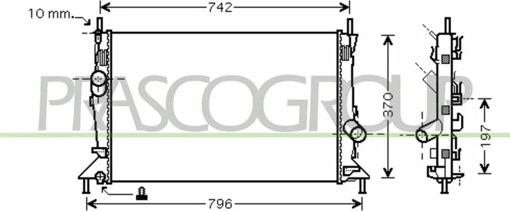 Radiateur de Refroidissement Moteur pour Volvo S40 V50 et Mazda 3 BK