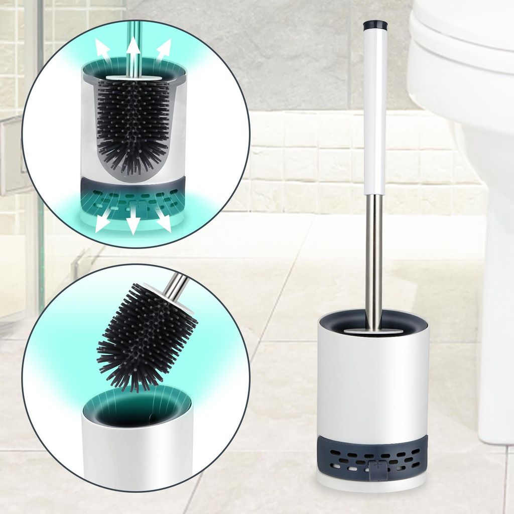 Lospitch 2x Silikon Toilettenbürste WC Bürste WC 2 in 1 Produktbild 