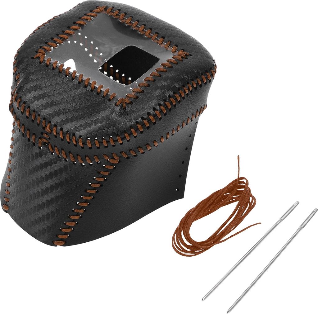 1 Set Schaltknaufabdeckung für Nissan Rogue 2021-2024 Anti-Rutsch Kunstleder Schwarz Carbonfaser Schwarz Braun Schaltgriff Schutz