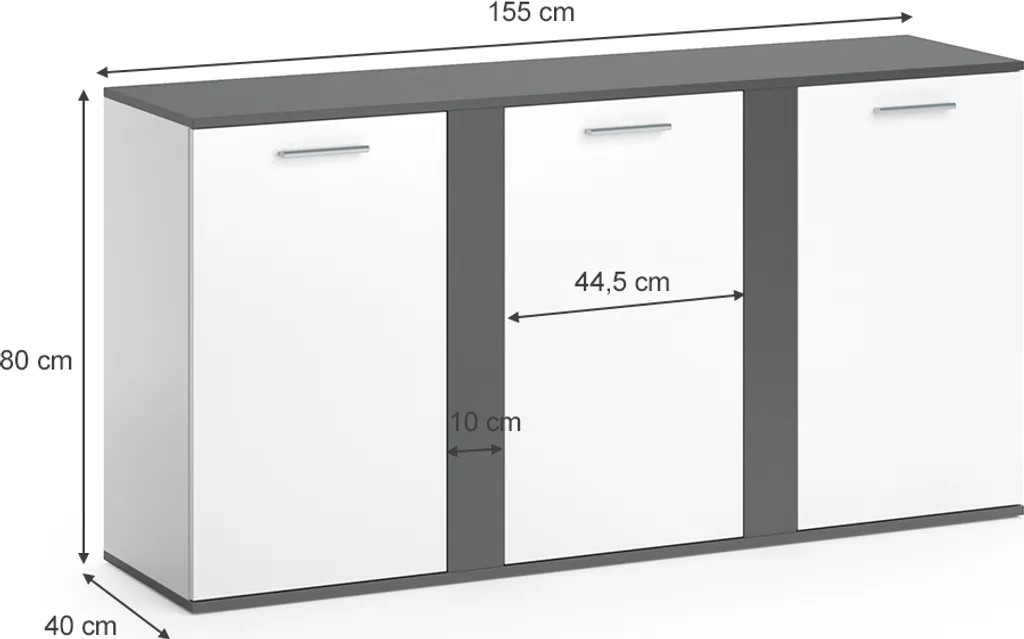 Commode Compacte Vicco Novelli 40x80cm pour Optimiser un Petit Espace - 3