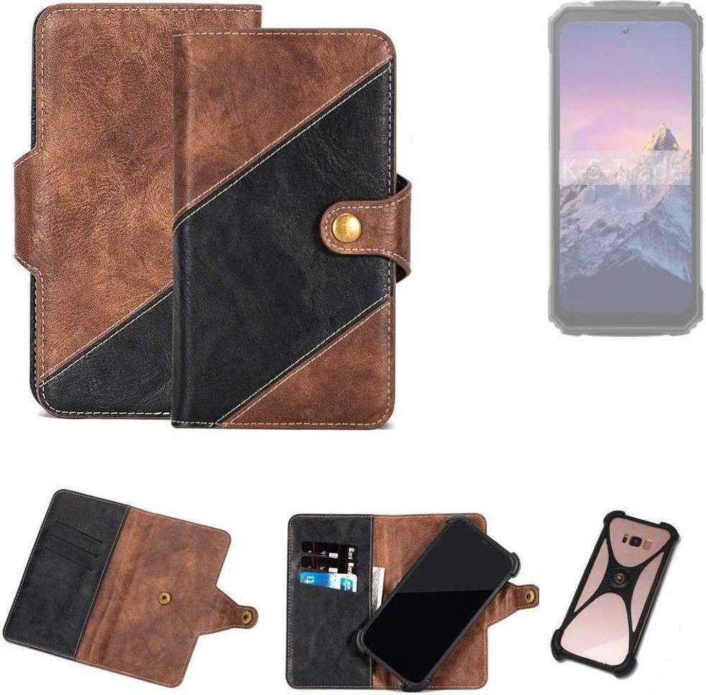 K-S-Trade Handyhülle Schutzhülle Bookstyle Case kompatibel mit Blackview BV8100 Klapphülle Cover Hülle Schutztasche 1x