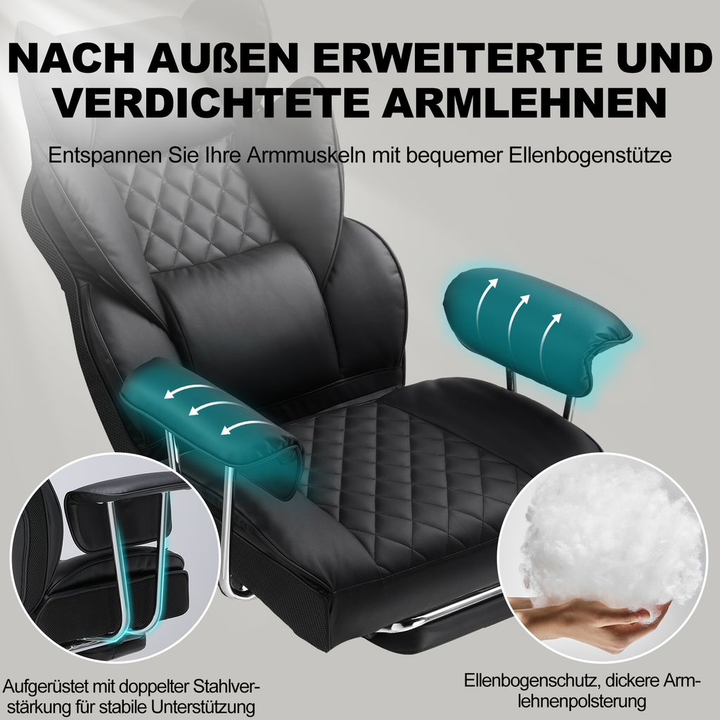 GTPLAYER Gaming Stuhl, Gamer Stuhl, Ergonomischer Bürostuhl Produktbild 3
