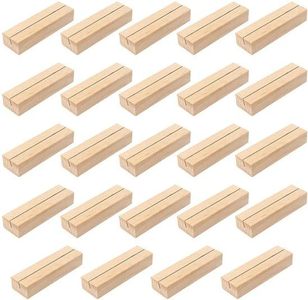 Porte-nom de table en bois naturel pack de 24 supports pour banquets