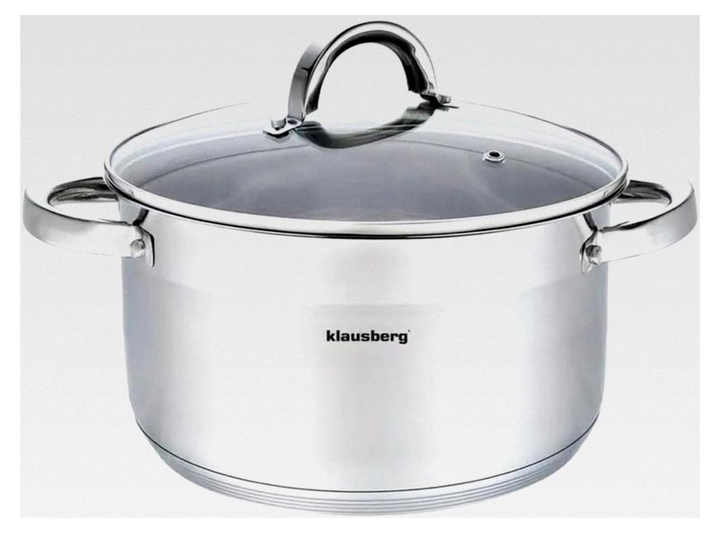 7,5 Liter Edelstahl Topf Kasserolle 26 x 16 cm mit Deckel