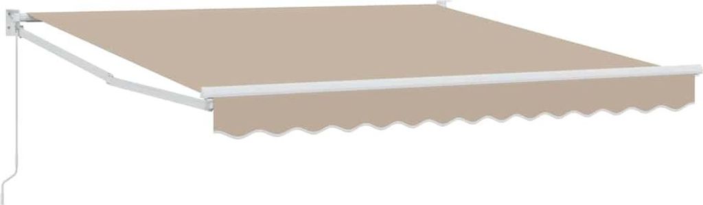 Einziehbare Markise Beige 350 x 250 cm Polyester und Aluminium
