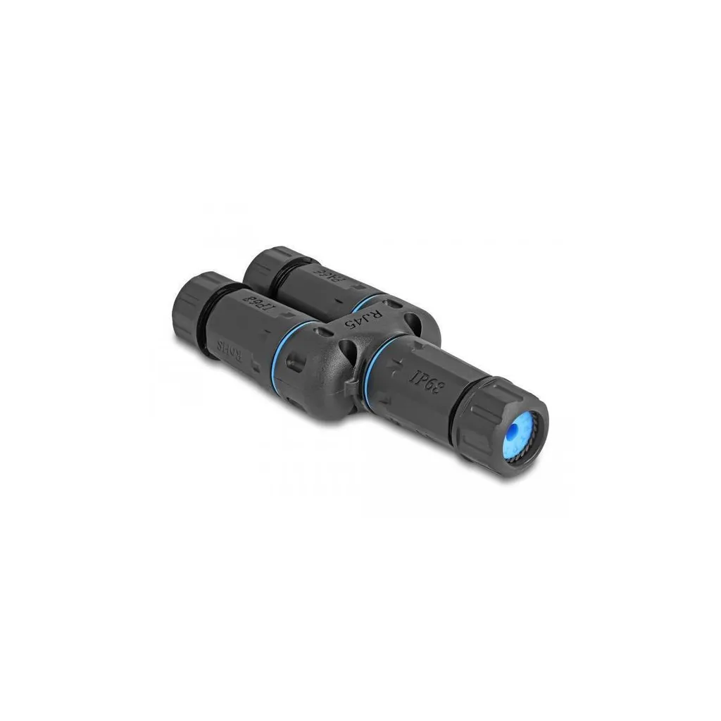 DeLOCK 86808 Connecteur RJ45 double noir pour réseau Ethernet LAN
