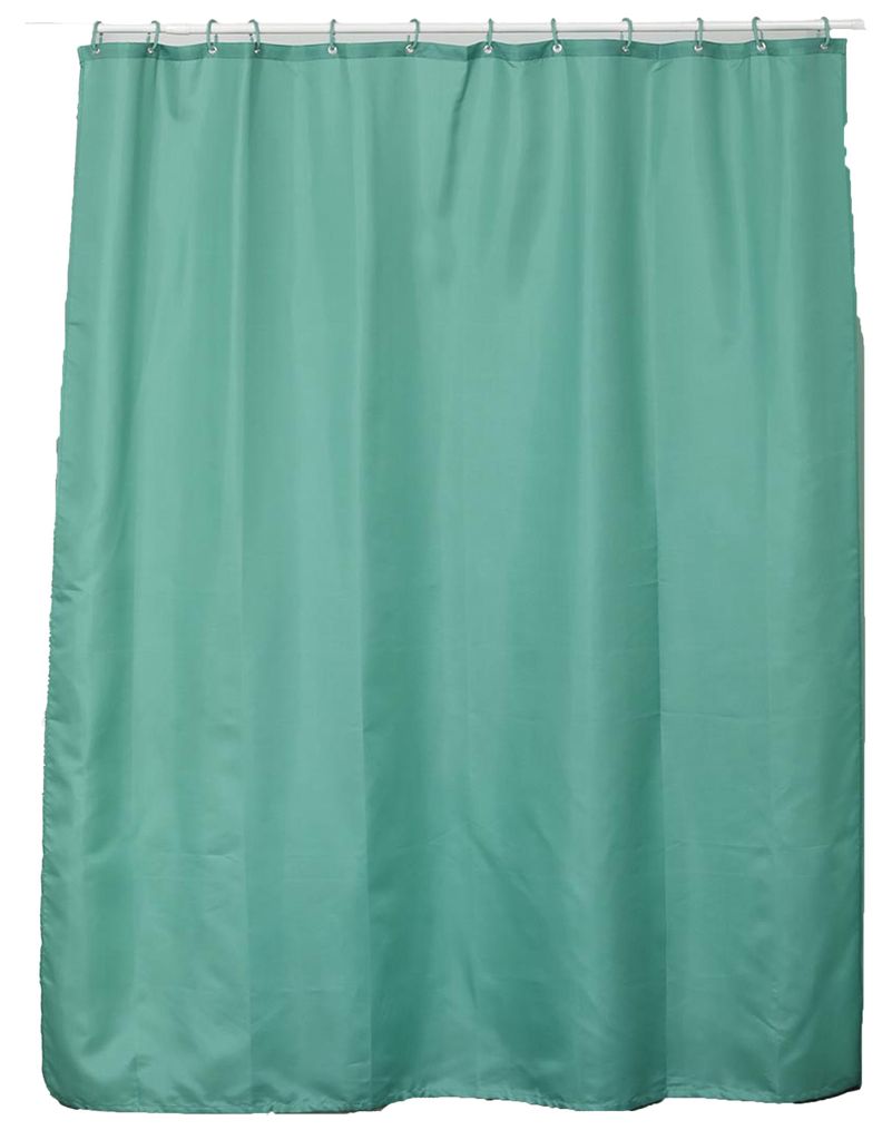 Tendance Duschvorhang mit Ringen - turkis - 180 x 200 cm - Produktbild 