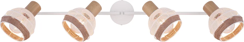 Globo Lighting Projecteur de plafond en métal blanc avec 4 douilles E27