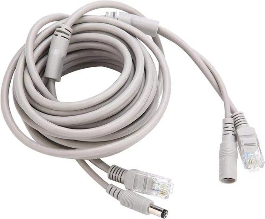 Câble RJ45 20m pour branchement caméra IP extérieur et kit sécurité