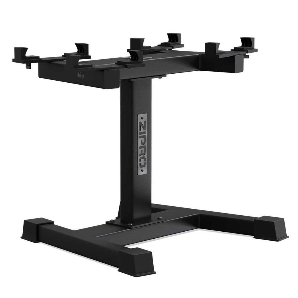 Zipro Hantelständer für Verstellbare Hanteln Round – Ergonomische Hantelablage aus Stahl Belastbar Rückenschonendes Home Gym Equipment Schwarz
