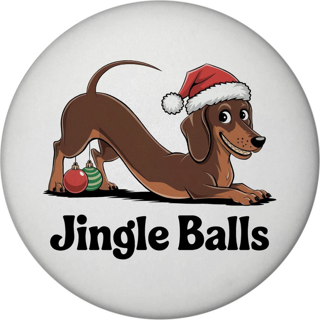 Dackel mit Weihnachtsmütze - Jingle Balls Magnet mit Flaschenöffner