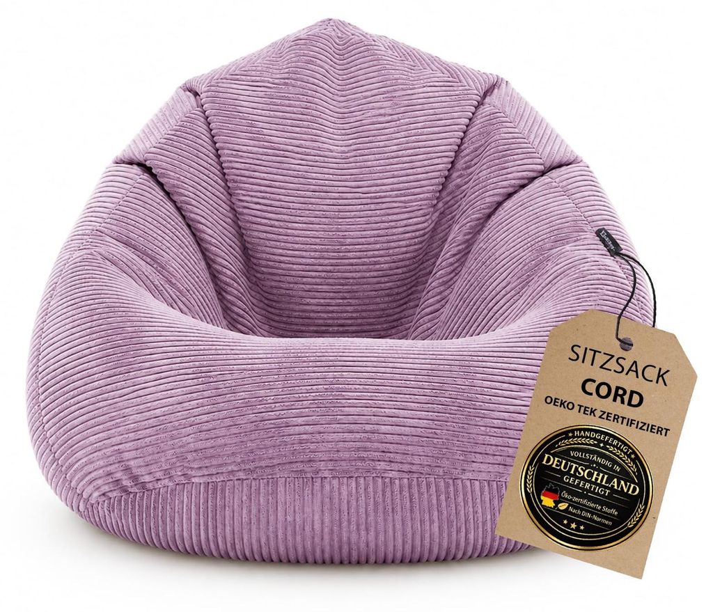 BuBiBag Cord Sitzsack Kinder Jugendliche Erwachsene – Produktbild 