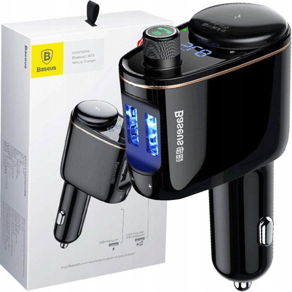 Bluetooth FM Transmitter and Car Charger Baseus S-06, 2 x Zdjęcie produktu 