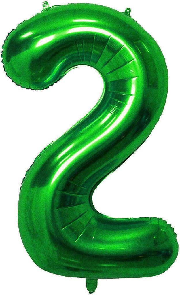 Oblique Unique 1x Folien Luftballon mit Zahl 2 Kinder Produktbild 