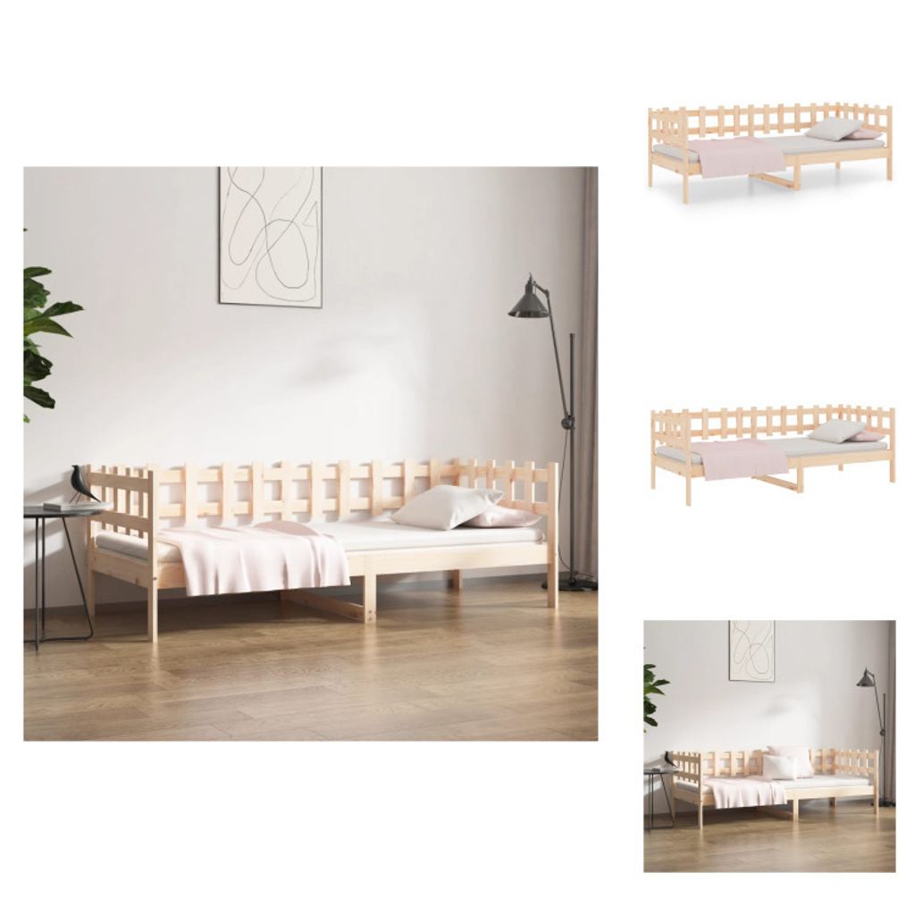 vidaXL Tagesbett 90x190 cm Massivholz Kiefer - Betten & Bettgestelle
