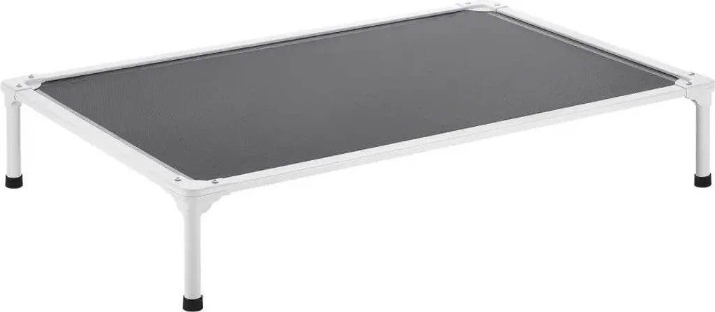 Couchage surélevé pour chien XL Lit de camp respirant Gris Premium