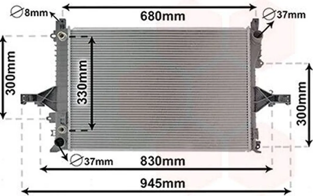 Radiateur à eau VAN WEZEL 59002115 haute performance pour Volvo XC70