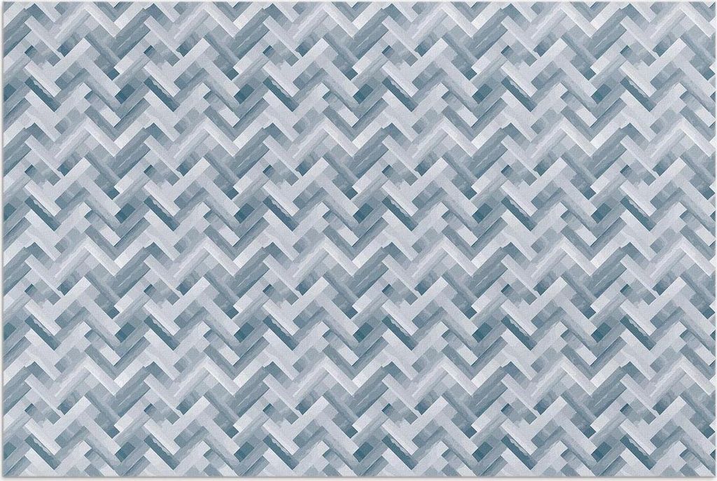Gemaltes Parkett mit Fischgrätenmuster – Vinylteppich – 100x150 cm – Outdoor Teppich – Terrasse – Wetterfest – Modern