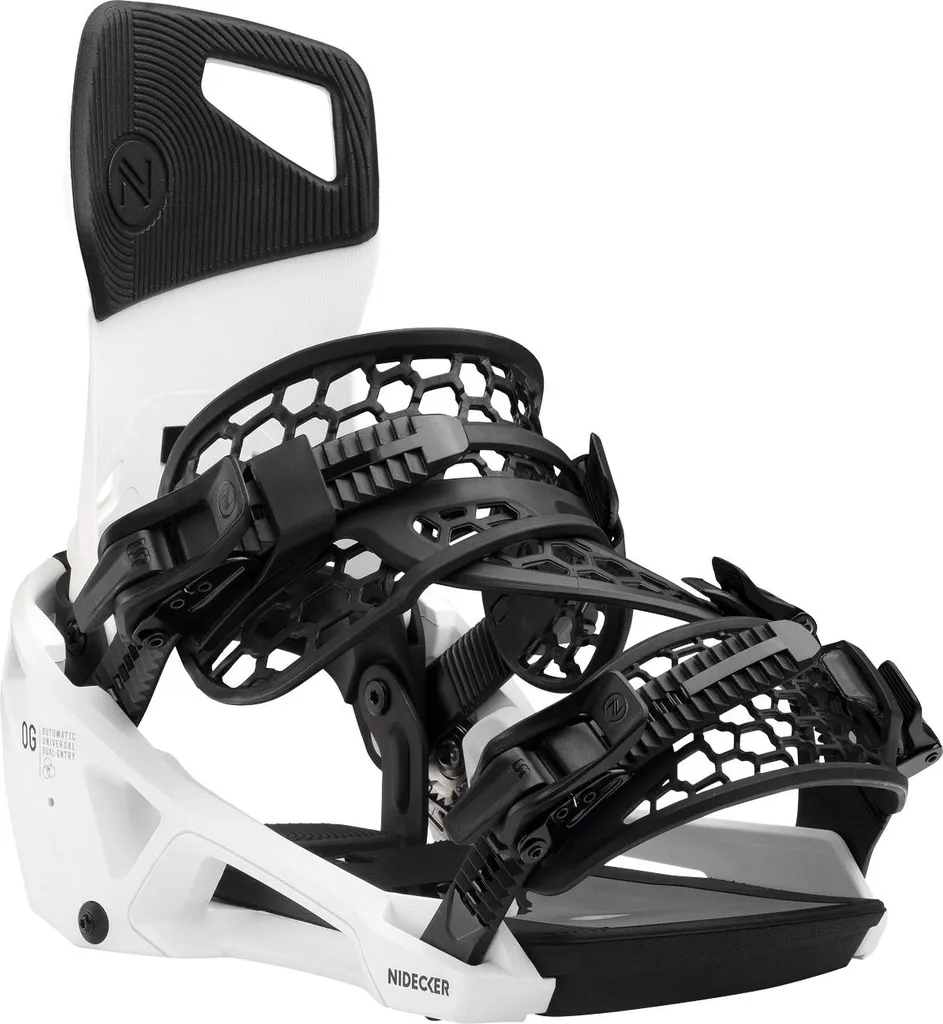 Fixations Snowboard Nidecker Supermatic L pour un Chaussage Rapide en Piste