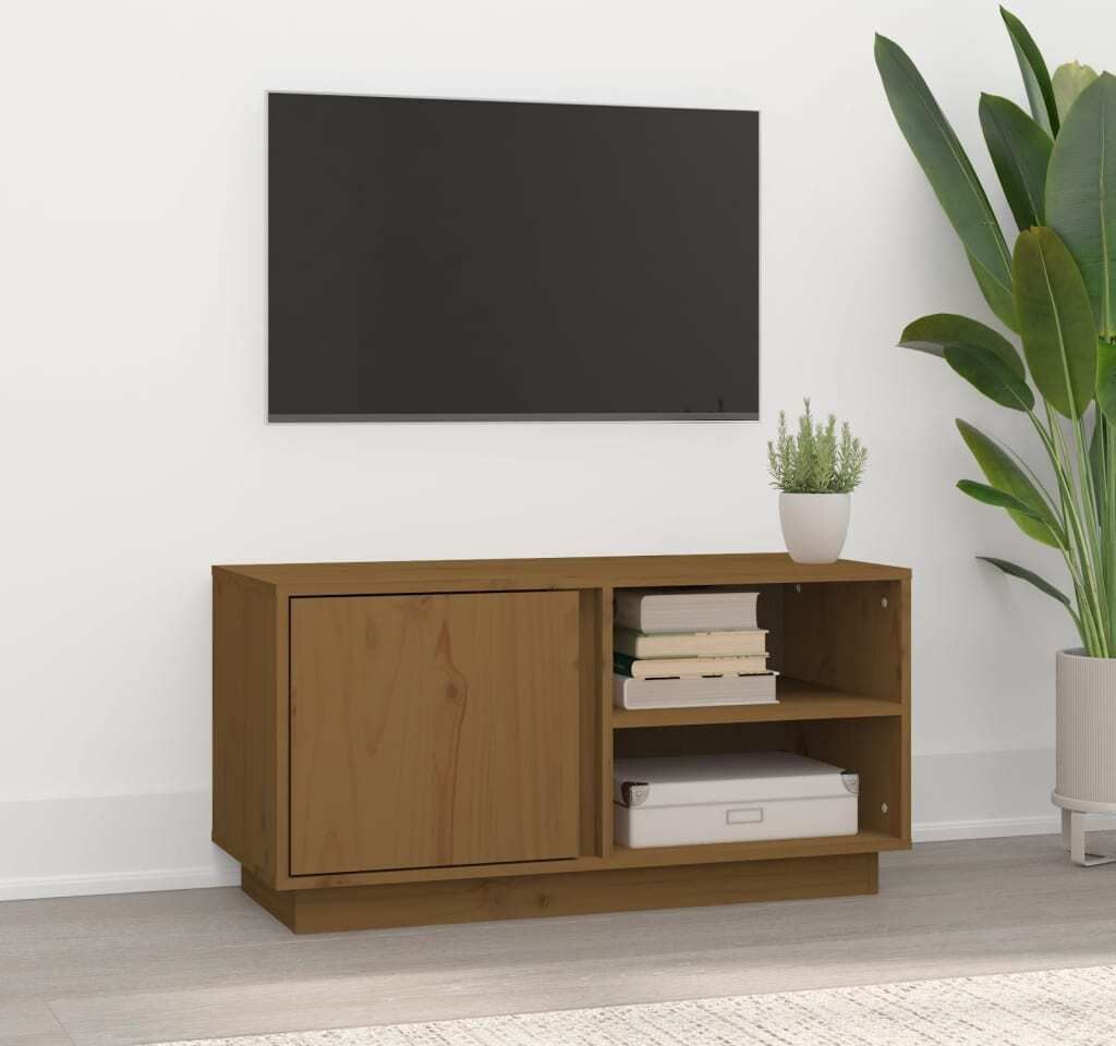 Maison Exclusive - TV-Schrank Honigbraun 80x35x40,5 cm Massivholz Kiefer